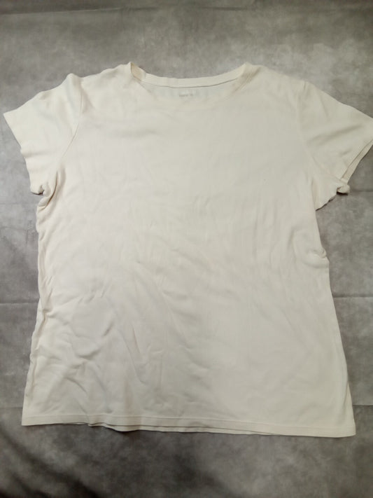 EDDIE BAUER Women's Favorite Short-Sleeve Crewneck T-Shirt Petite 2XL Off White