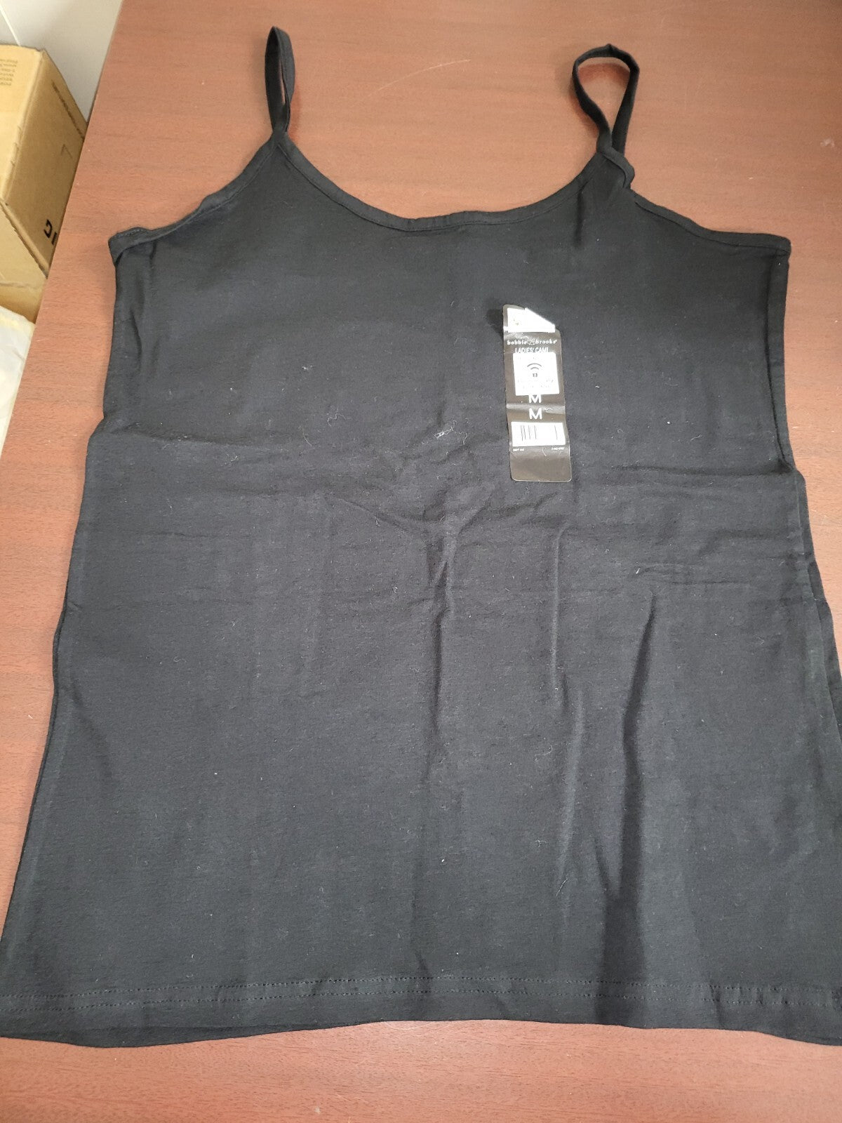 Ladies Tank Top Shirt Cami BLACK size MEDIUM    NWT  Bobbie Brooks