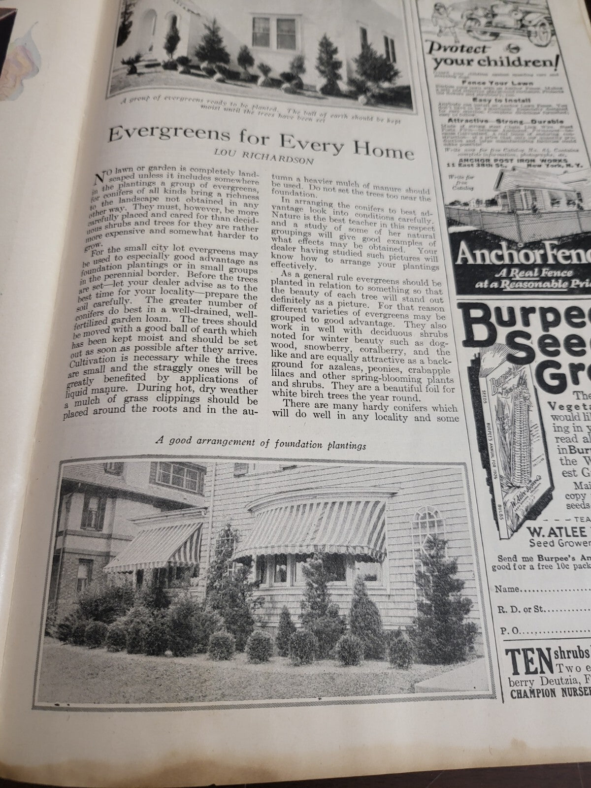 Vintage Issue Better Homes and Gardens April 1926