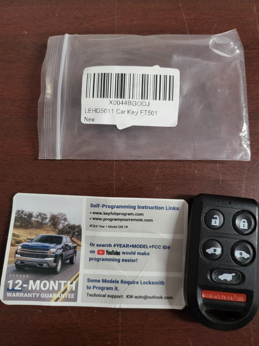 Key Fob Replacement LEHD5011 Automotive Keyless Entry FT501 Self-Programing Blac
