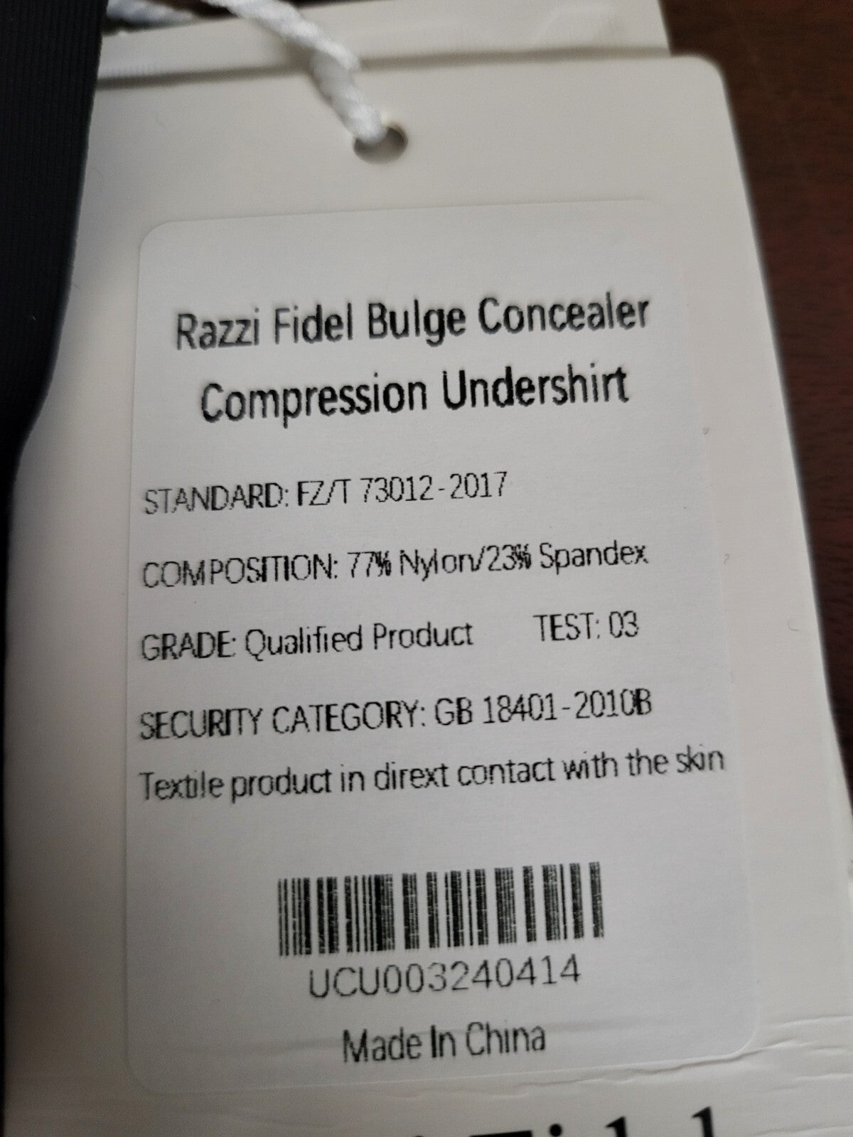 Compression Undershirt 3XL Bulge Concealer NWT  Tank Top Ch 39
