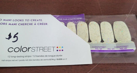Color Street Nail Strips 12 ct Full Set Virtual Views Sparkle NIP  US Made