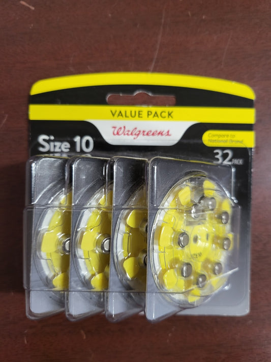 32 count Hearing Aid Battery size 10 NIP  Watch Battery Walgreens