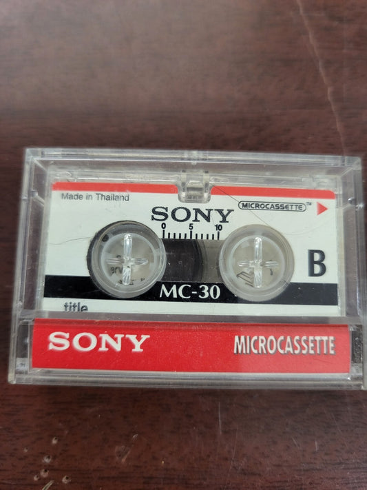 1 Sony MicroCassette MC30   NIOP  Black Media