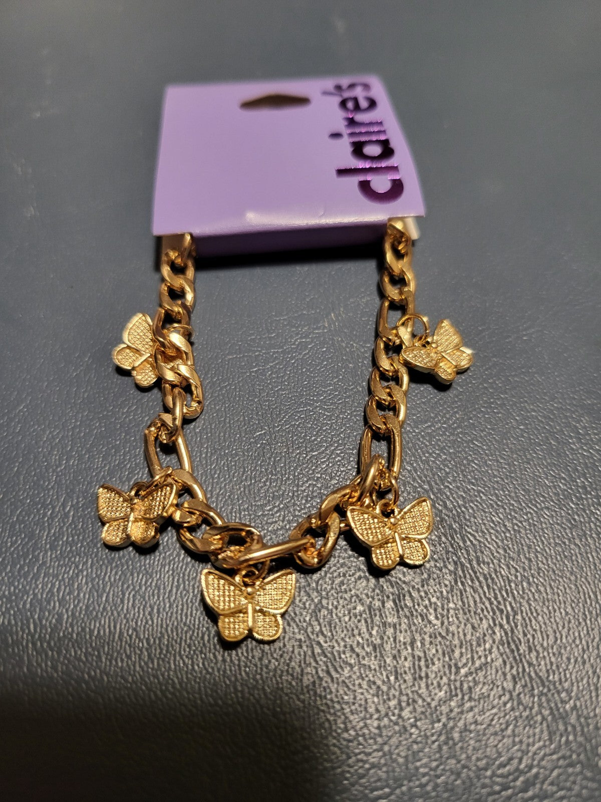Bracelet Butterflies ~6.5" L  Goldtone Sensitive Solutions