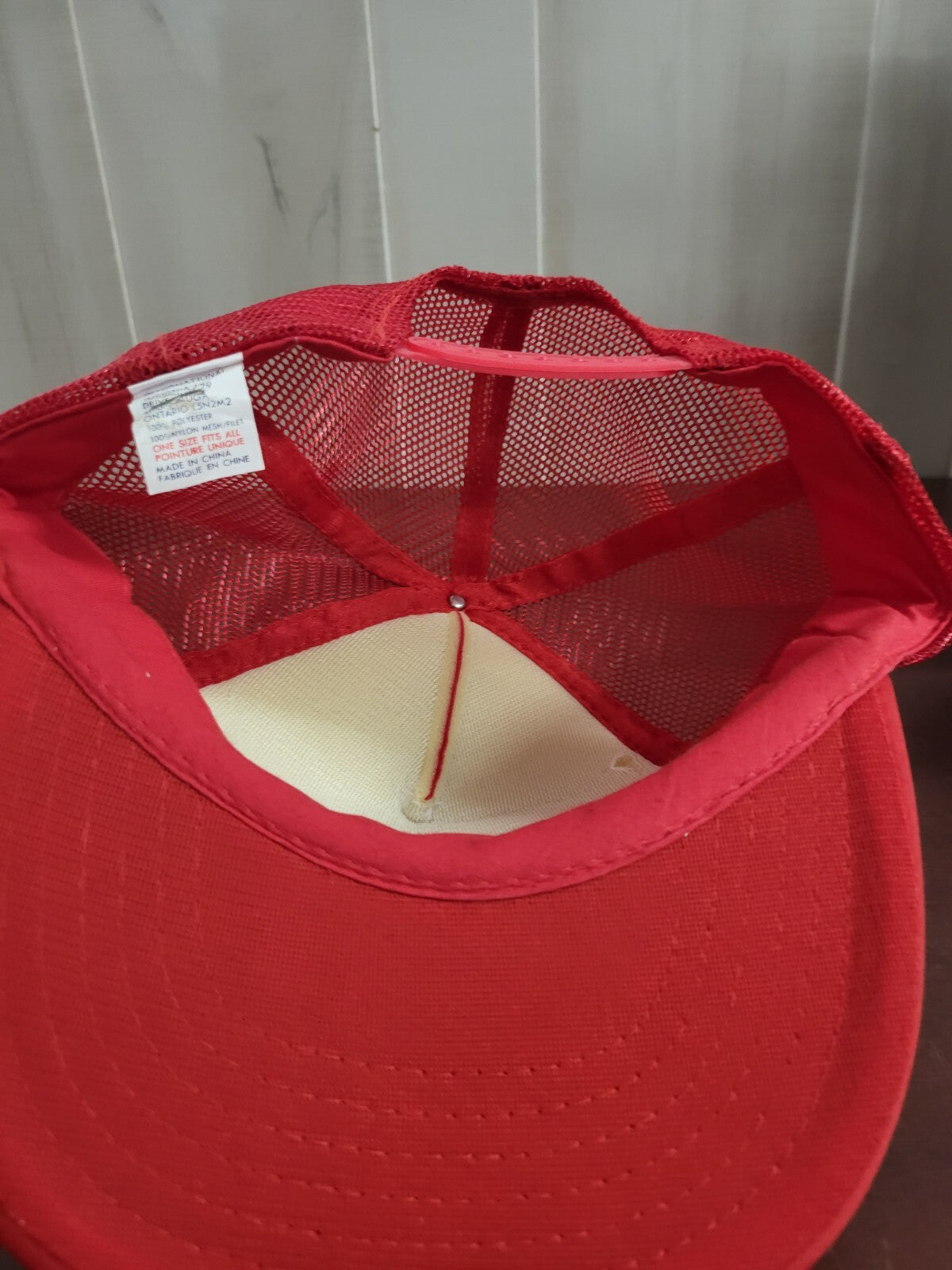 Baseball Cap CANADA Red Snap Back Mesh Fabric Hat Sport Cap One Size Adjustable
