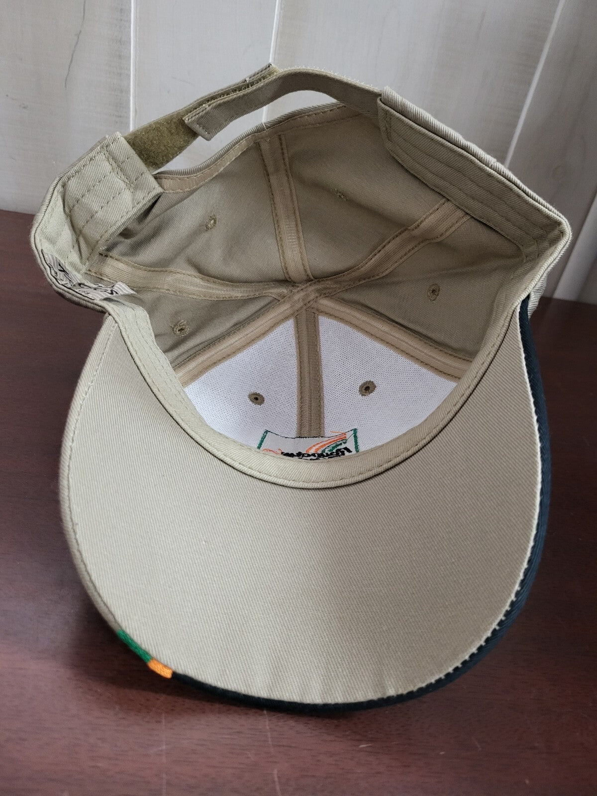 Baseball Cap ROUNDUP READY 2 YIELD Tan & Multi   Snap Back Fabric Hat Sport Cap