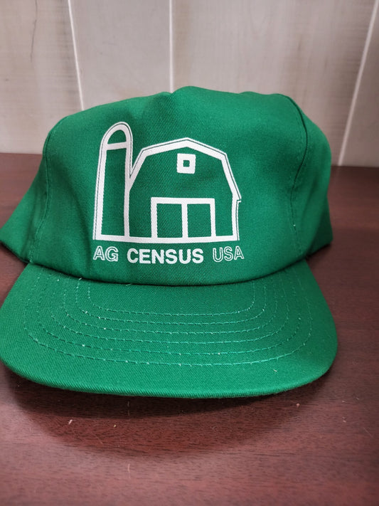 Baseball Cap AG CENSUS USA Green Snap Back Sport Cap One Size Adjustable