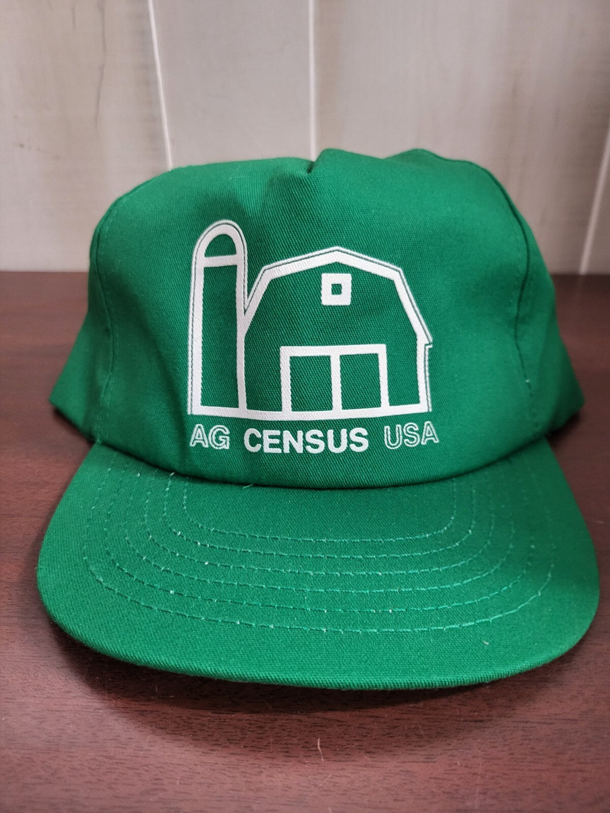 Baseball Cap AG CENSUS USA Green Snap Back Sport Cap One Size Adjustable