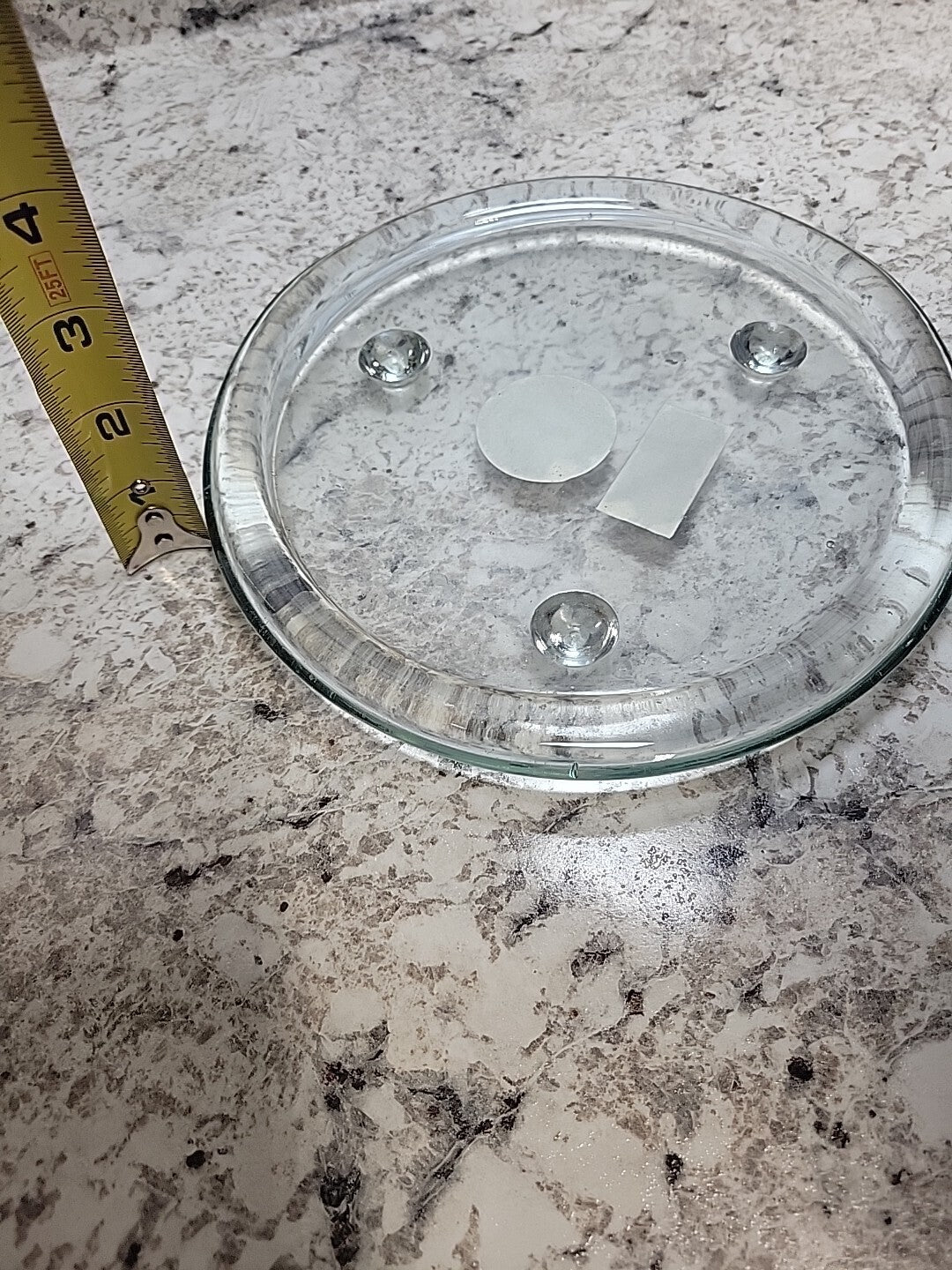 Clear Glass Candle Plate Wedding Christmas Festive Home Decoration 1 Pc 8 inches