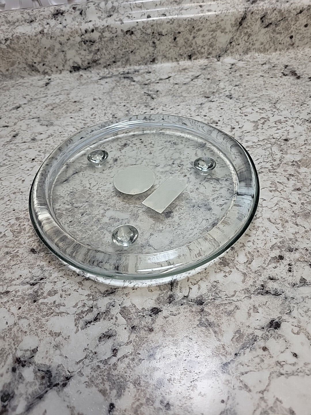 Clear Glass Candle Plate Wedding Christmas Festive Home Decoration 1 Pc 8 inches