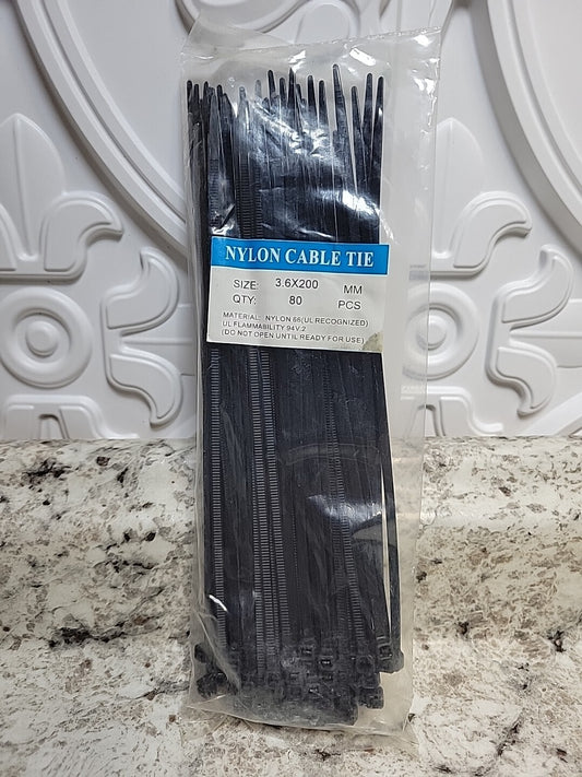 80pc Nylon Cable Tie 3.6x200