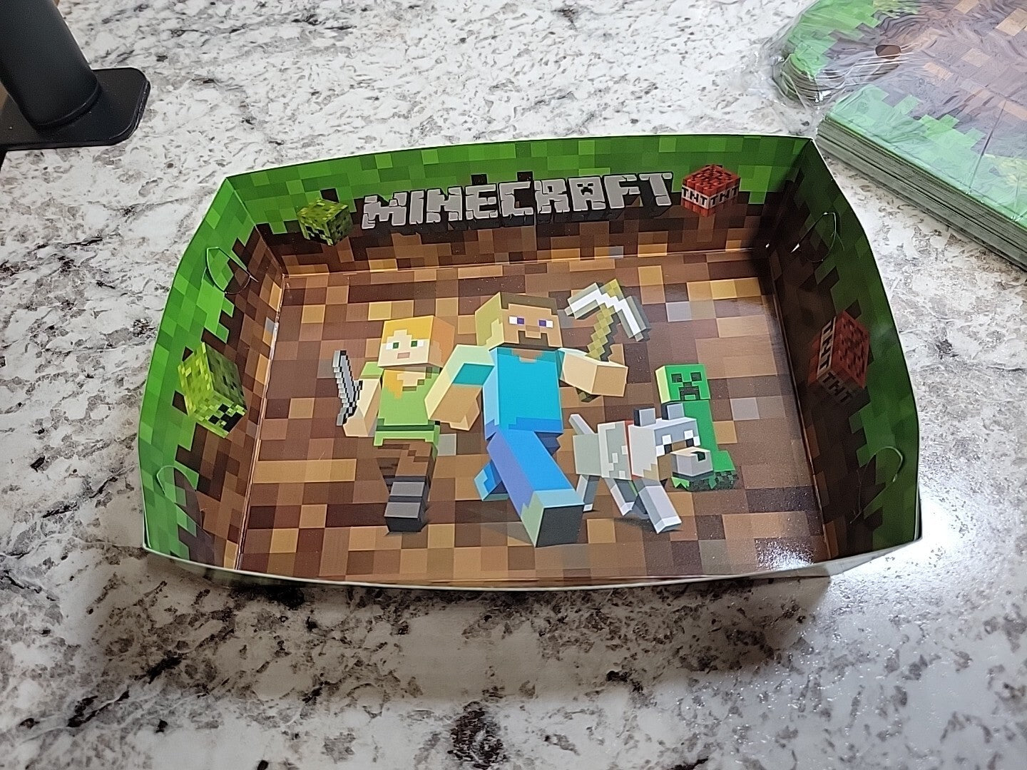 38 Pc Minecraft Paper Food Trays