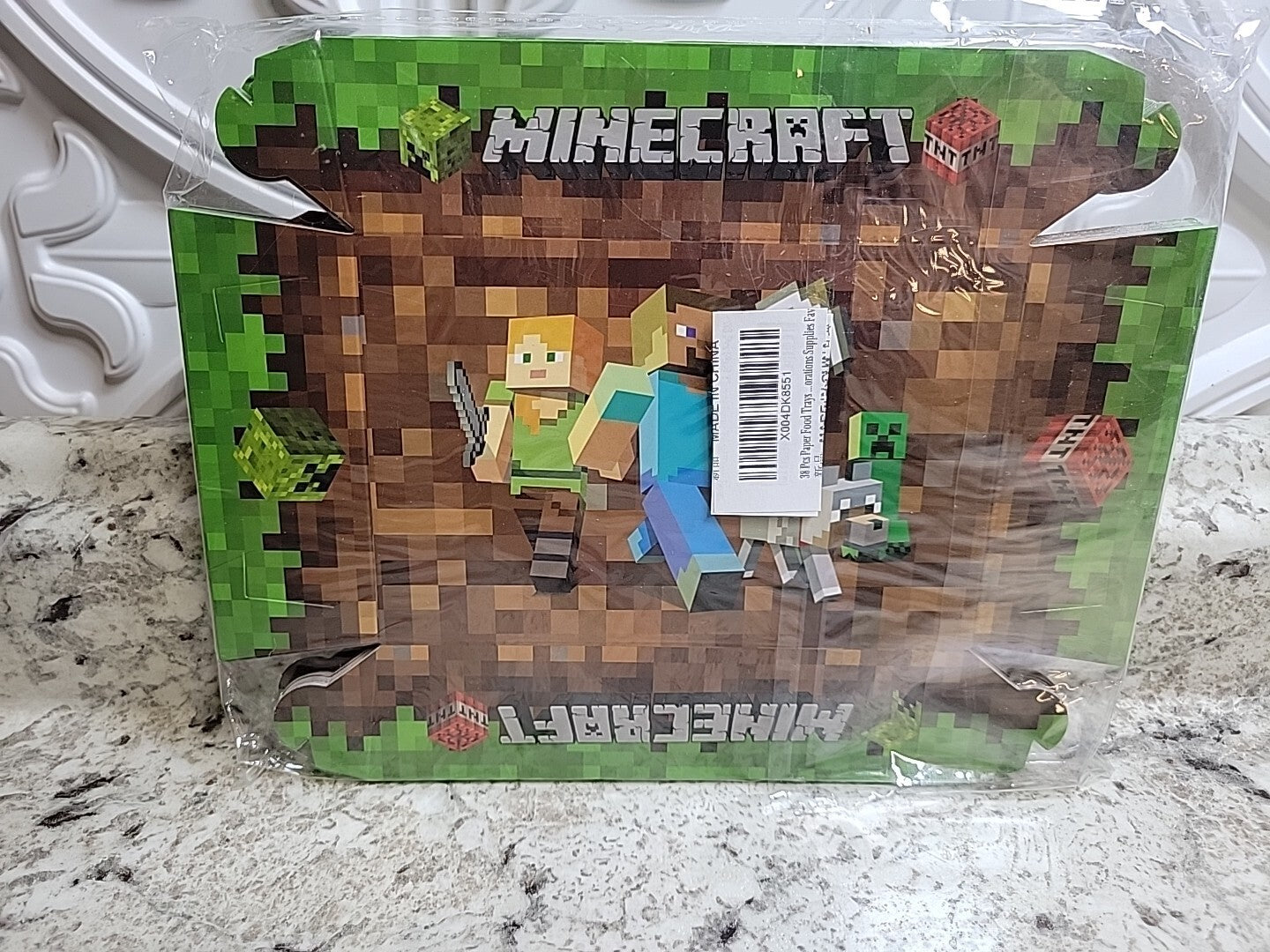 38 Pc Minecraft Paper Food Trays