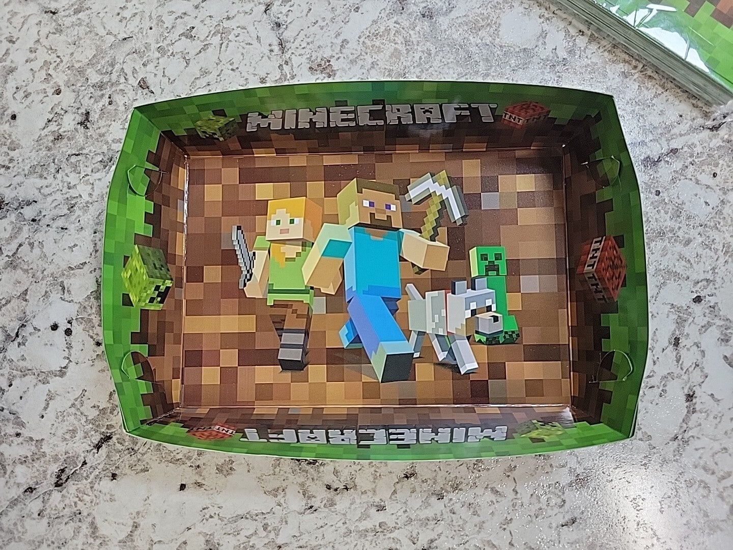 38 Pc Minecraft Paper Food Trays