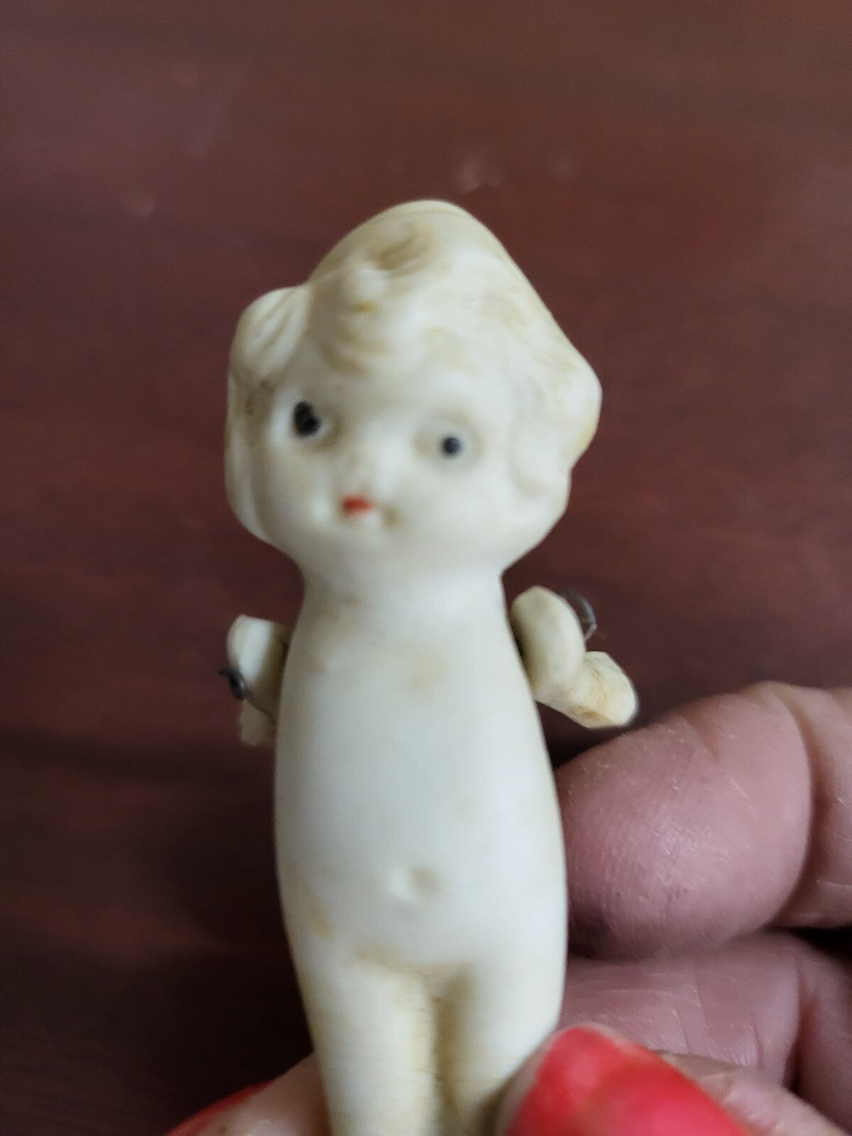 Vintage Bisque Doll Hinged Arms Made In Japan 2.5"H #4208