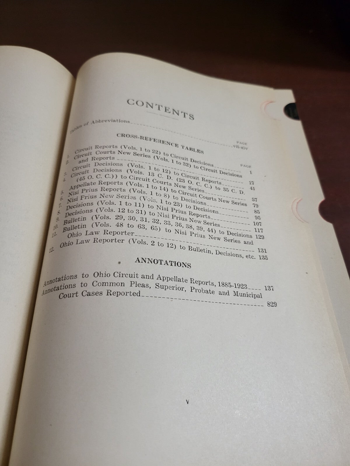 Law Book - Ohio Cross-Reference Tables and Annotations 1885-1923 #2864 See Desc