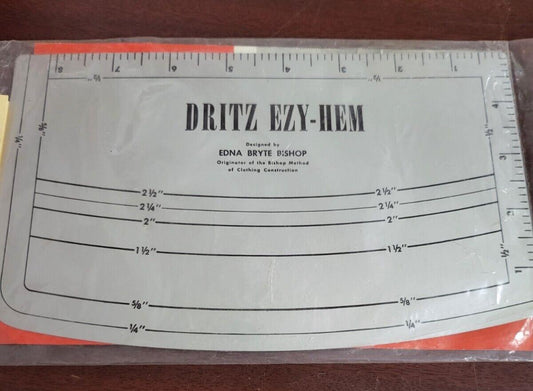 Dritz Ezy-Hem Gauge Sewing Repairs Alterations Patterns MORE NIP