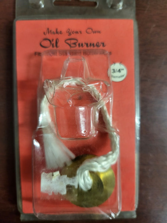 Make Your Own Oil Burner Lamp  WICK Cap Lid 3/4" Fits Most Standard Bottle Necks