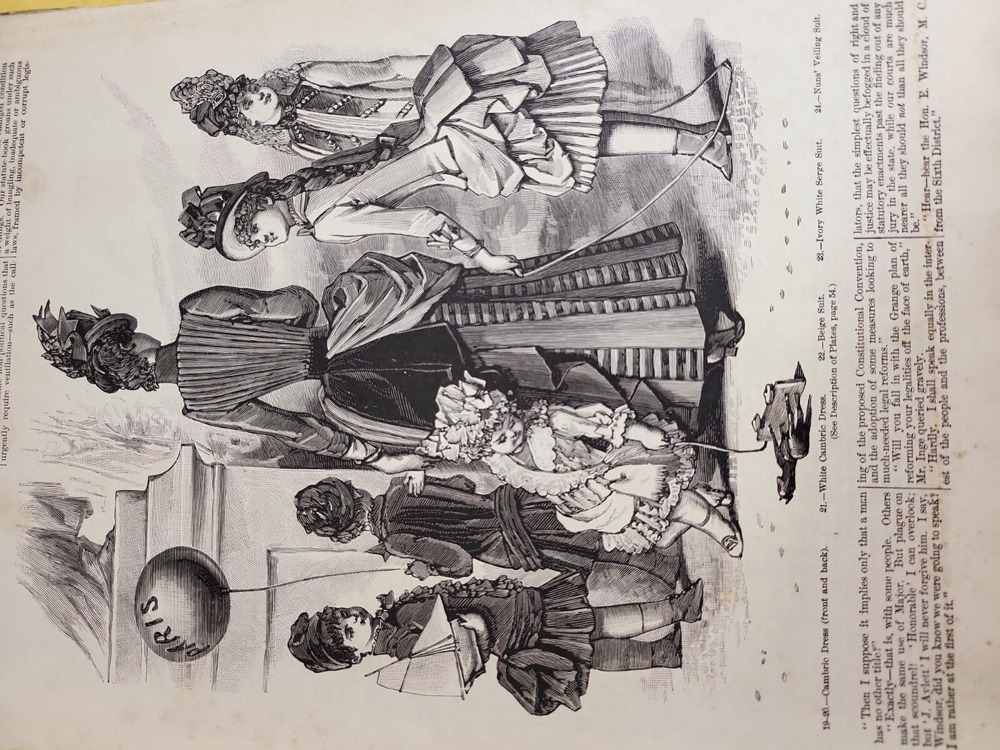 Antique Book - New York Fashion Bazar Magazine Partial May 1886  #2703