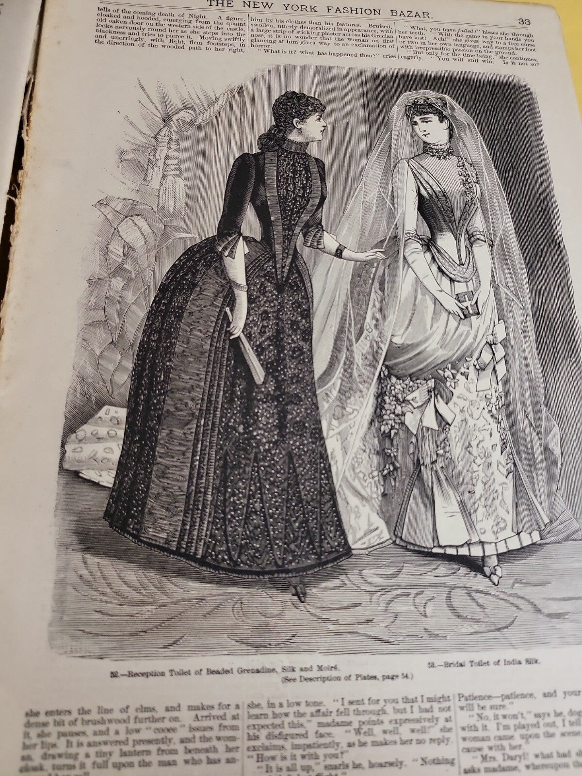 Antique Book - New York Fashion Bazar Magazine Partial May 1886  #2703