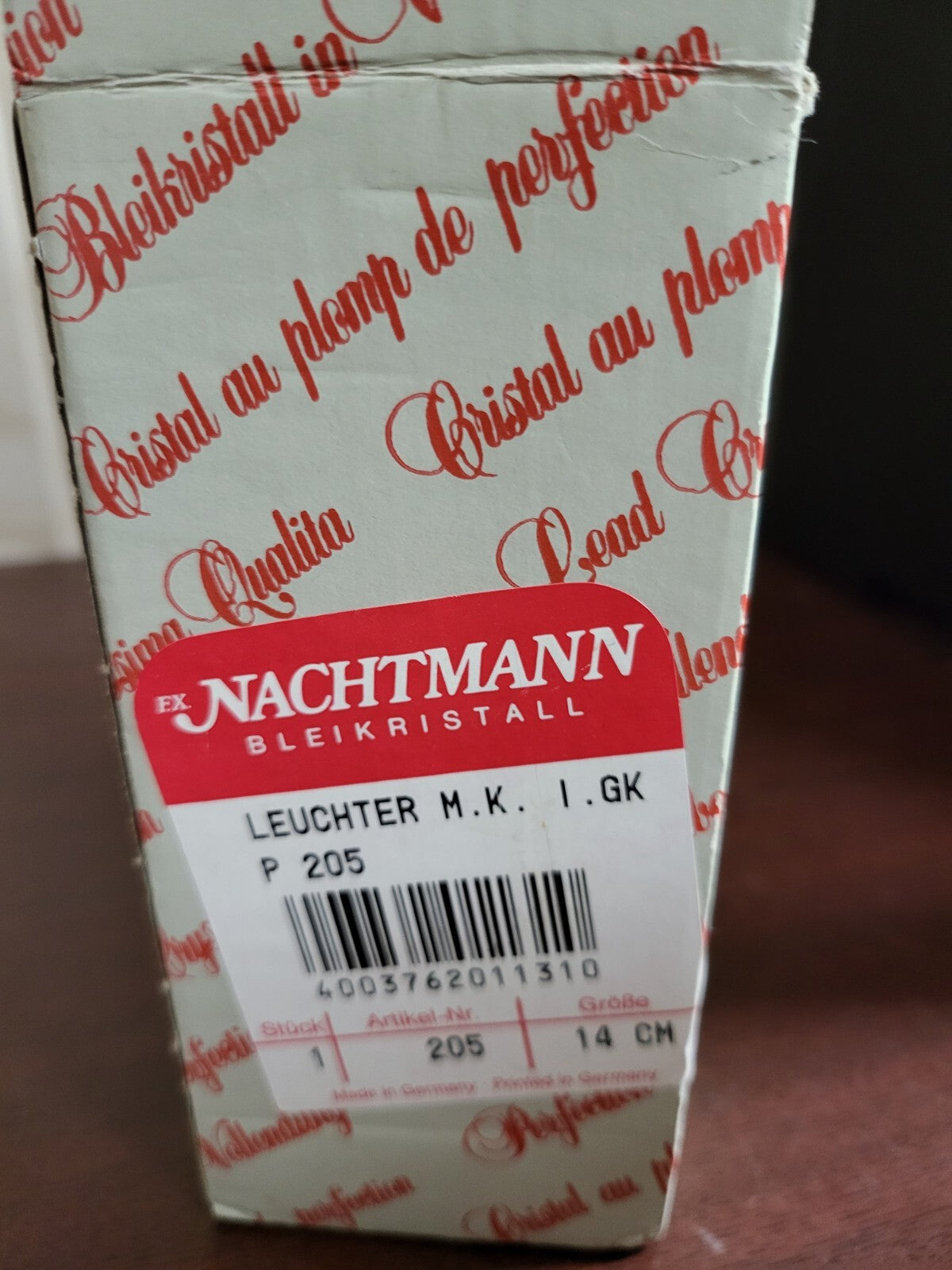 Nachtmann Candle Holder Clear Crystal P205 Floral Design 5.5"H Germany  #4177