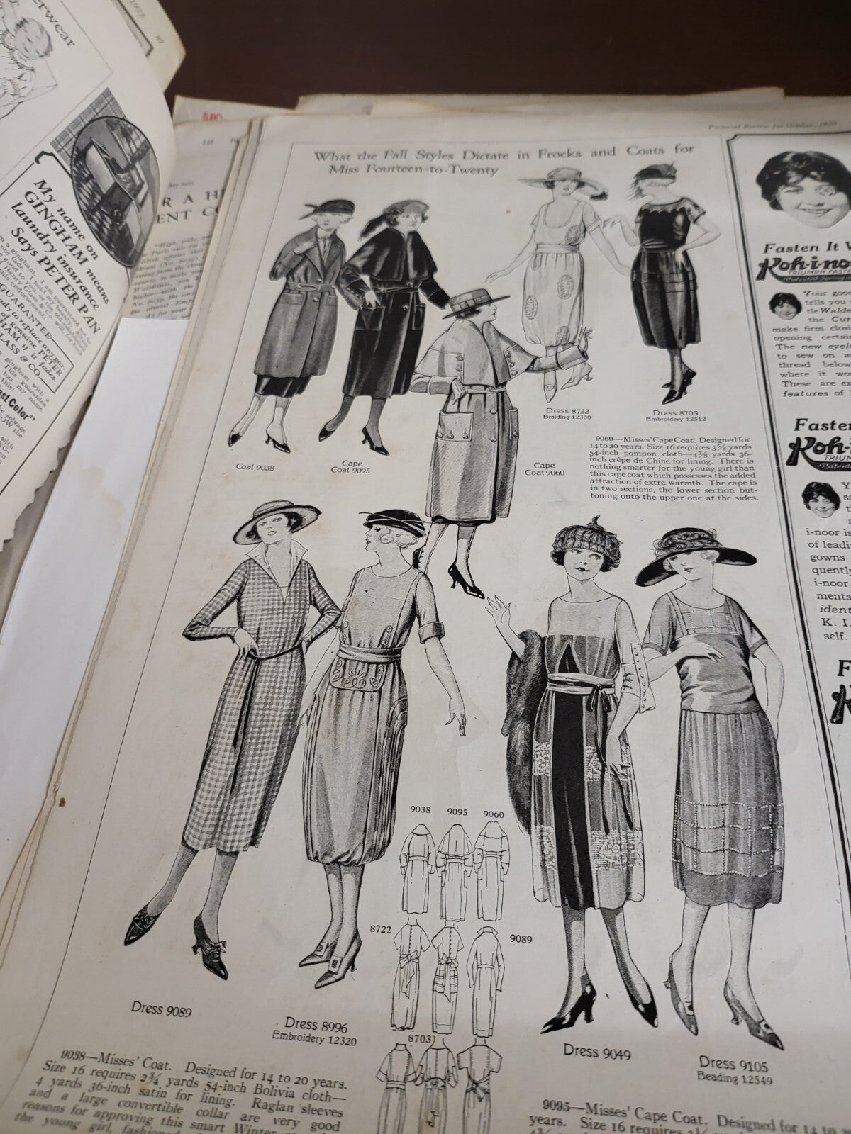 Vintage Book - 38 Pictorial Review Magazine Cutouts Pages 1912-1927    #2707