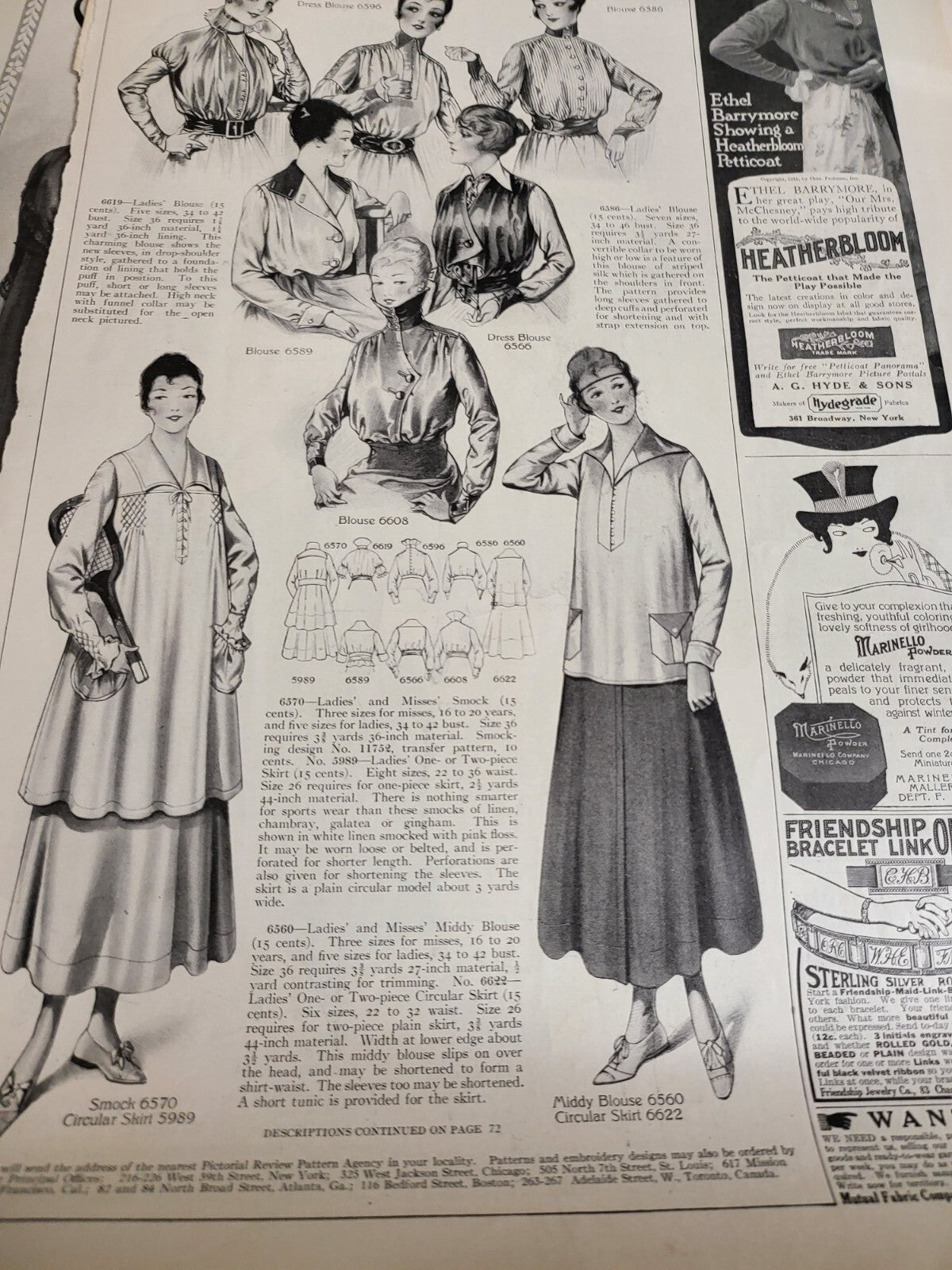 Vintage Book - 38 Pictorial Review Magazine Cutouts Pages 1912-1927    #2707