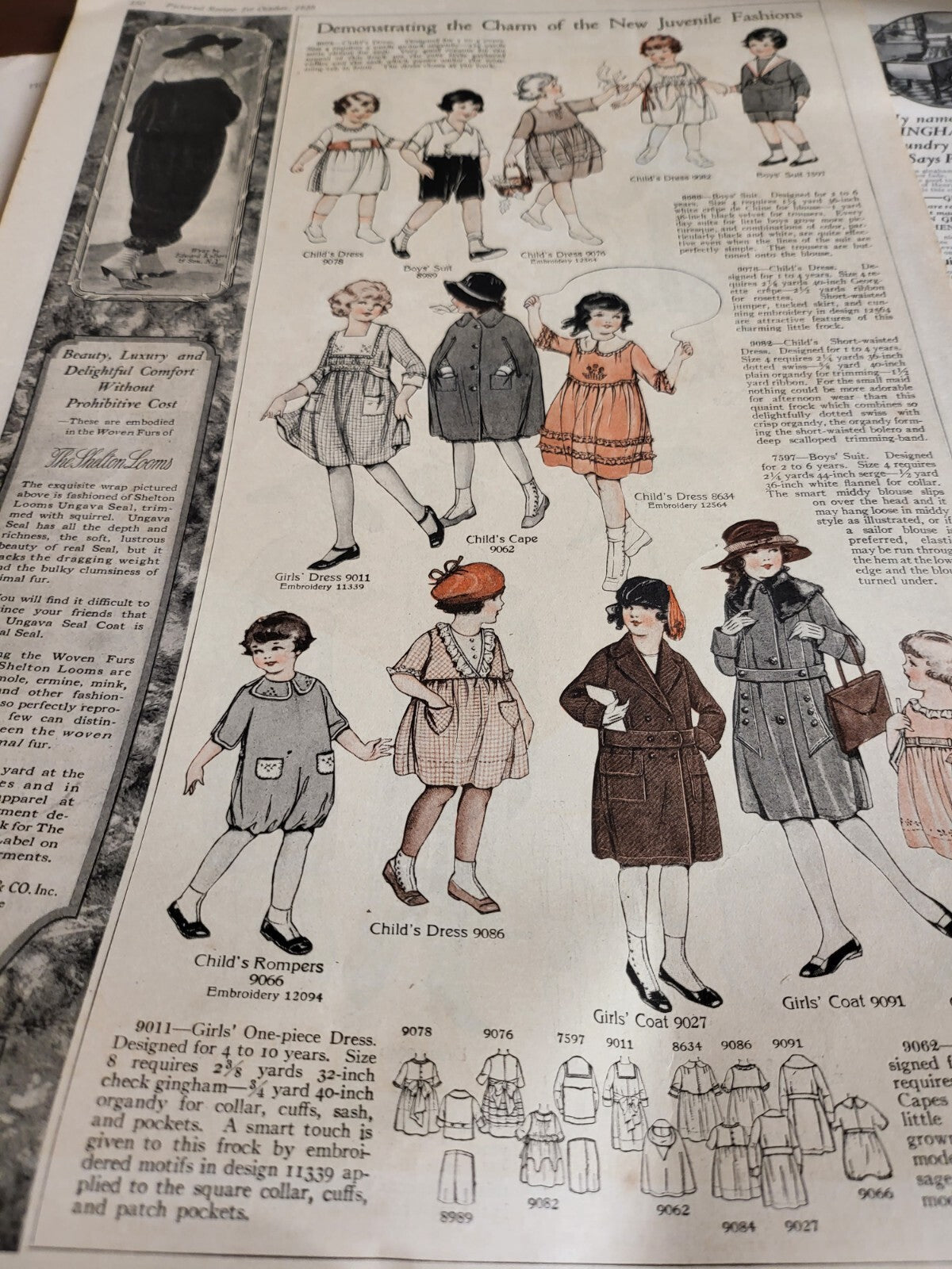 Vintage Book - 38 Pictorial Review Magazine Cutouts Pages 1912-1927    #2707