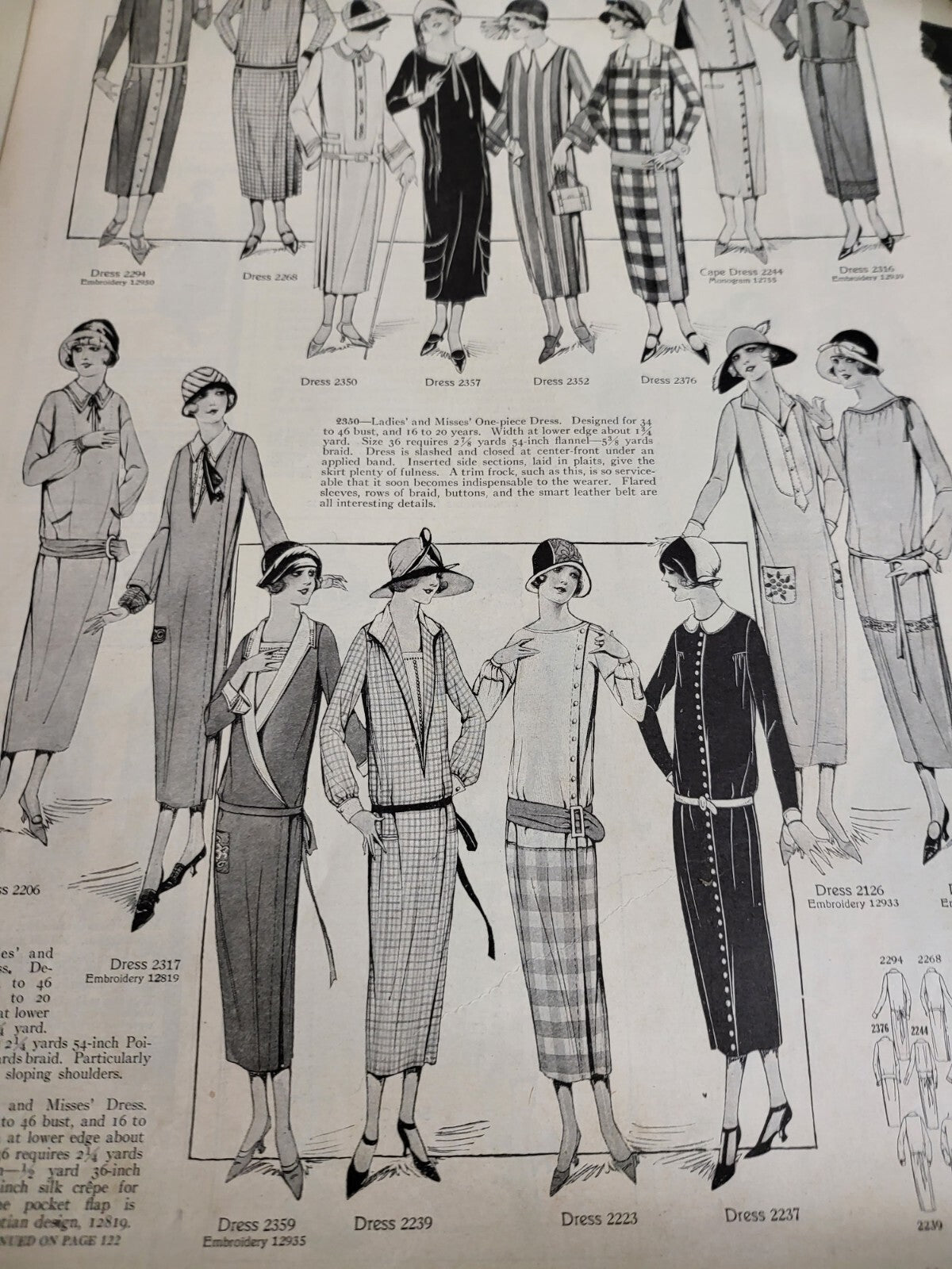 Vintage Book - 38 Pictorial Review Magazine Cutouts Pages 1912-1927    #2707