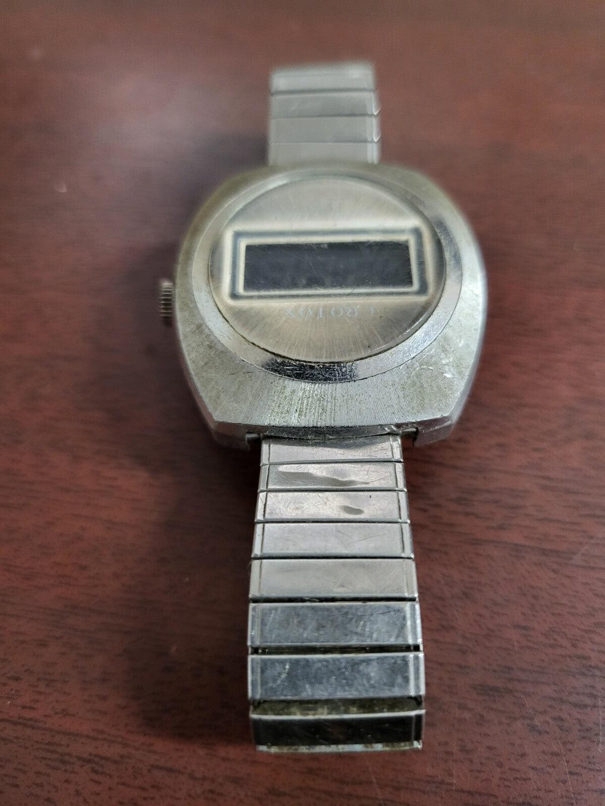Vintage Croton Terrestrial Mens Wrist Watch Quartz Digital Non-Running #170 *
