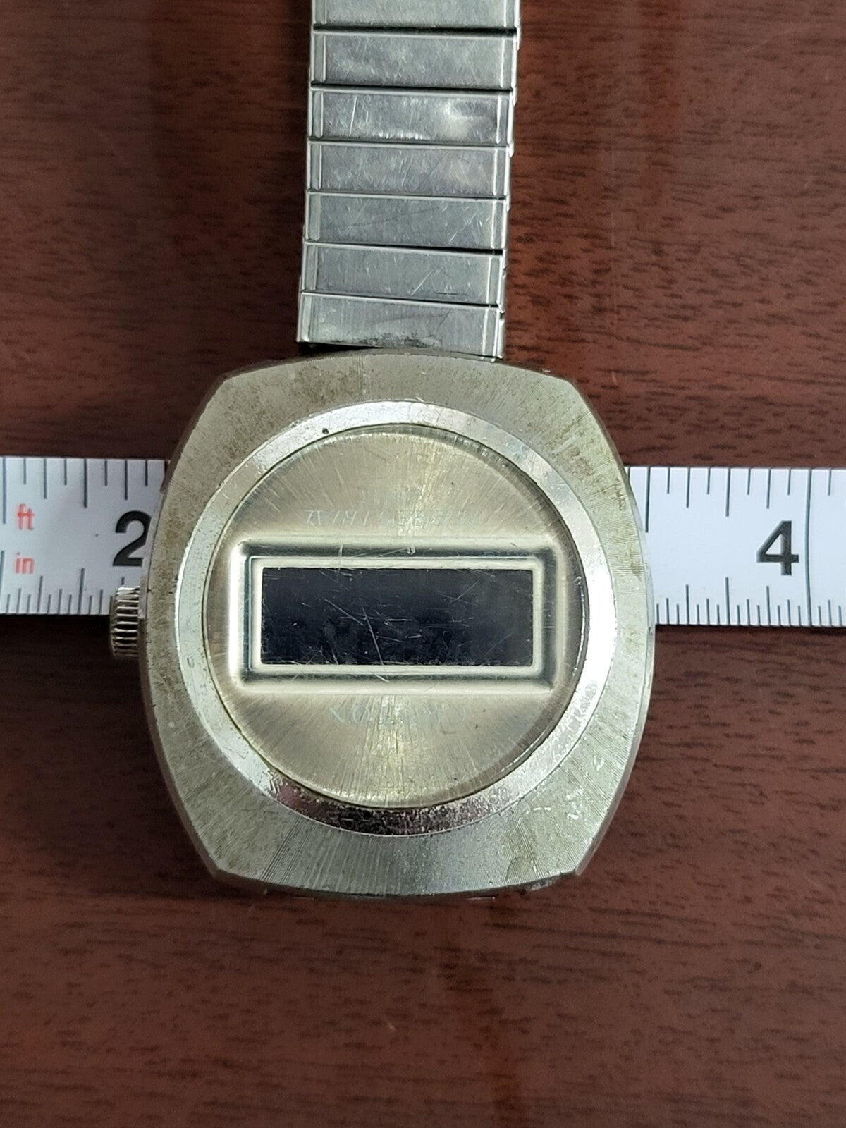 Vintage Croton Terrestrial Mens Wrist Watch Quartz Digital Non-Running #170 *