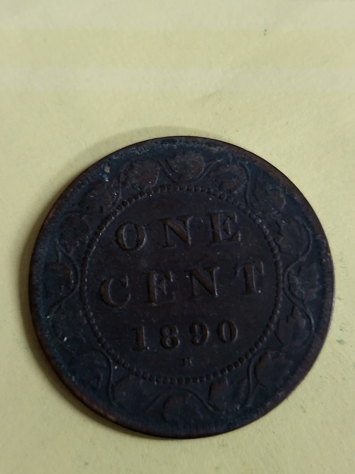 1890 Canadian Penny Queen Victoria 1" Antique Foreign Currency  #172