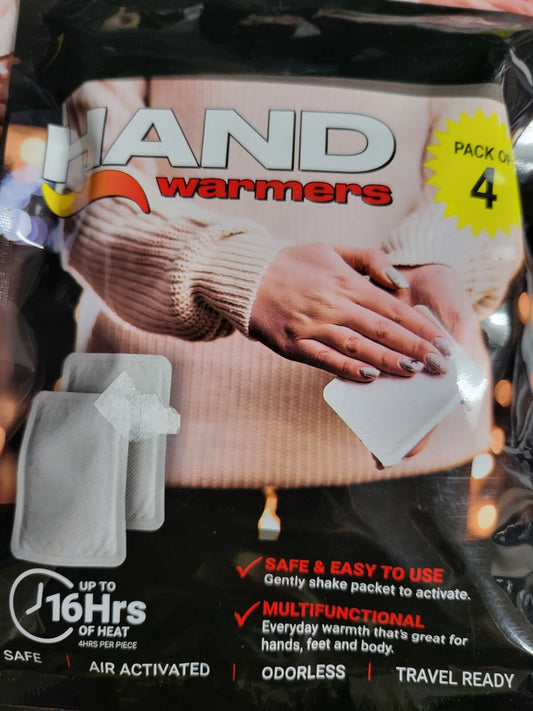Hand Warmers 10 - 4 ct Packs 16 hours Large 2.7 x 3.6" ea Long Lasting Heat Pads