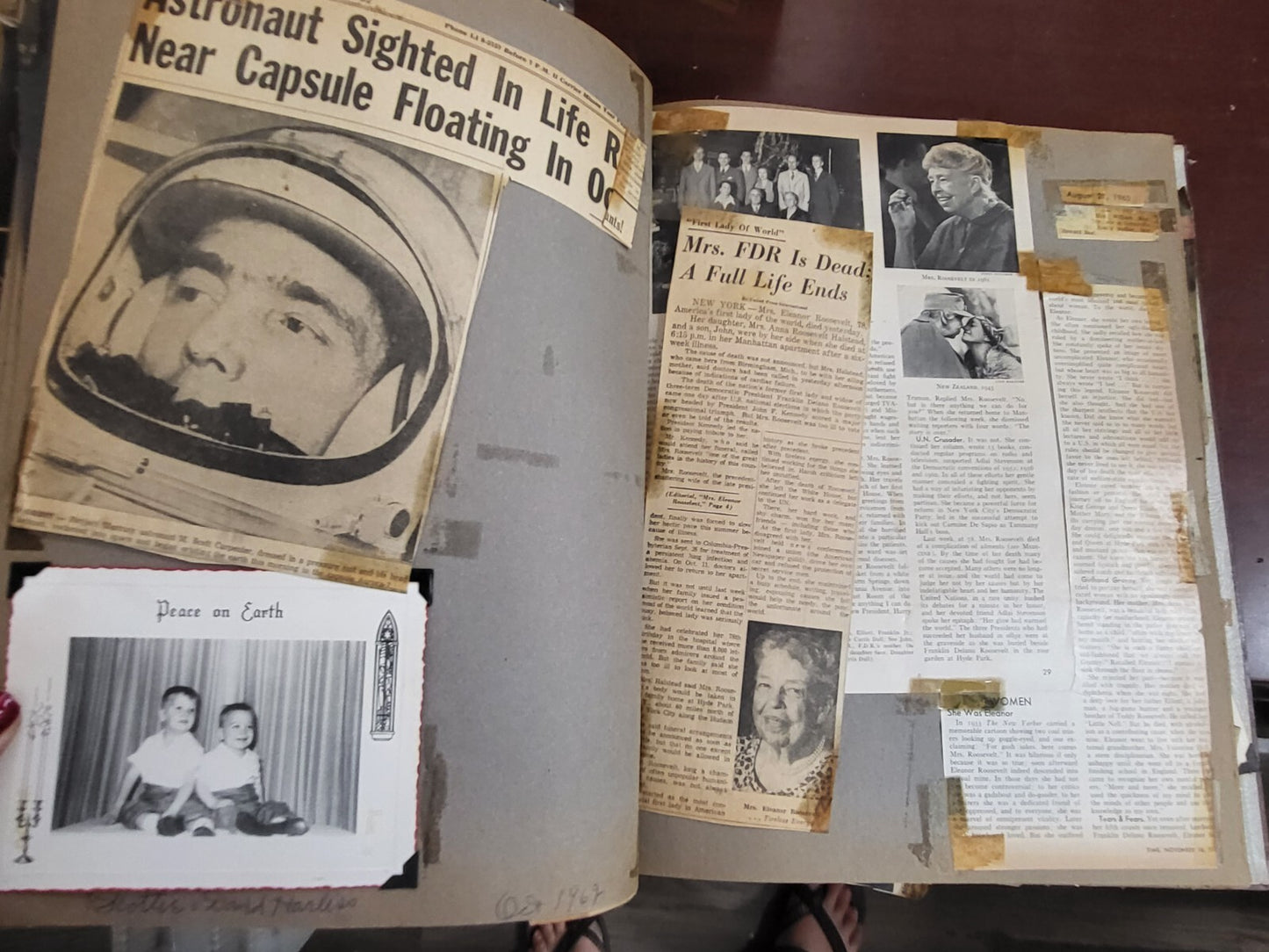 Vintage Scrapbook 1930-70s era National & Local News Personal Memorabilia* #2813