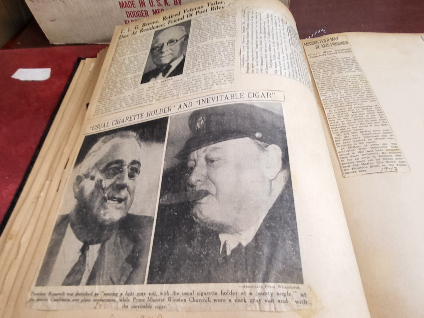 Vintage Scrapbook 1930-70s era National & Local News Personal Memorabilia* #2815