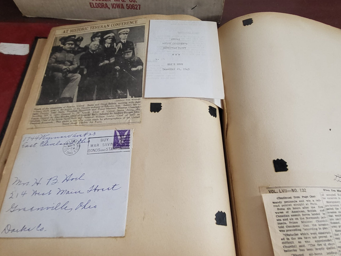 Vintage Scrapbook 1930-70s era National & Local News Personal Memorabilia* #2815