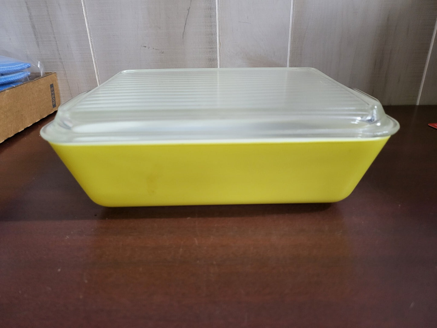 Pyrex Primary Yellow 1.5 Qt Casserole 0503 & Lid 503 Ovenware ~9.5L x 6.75W x 2.