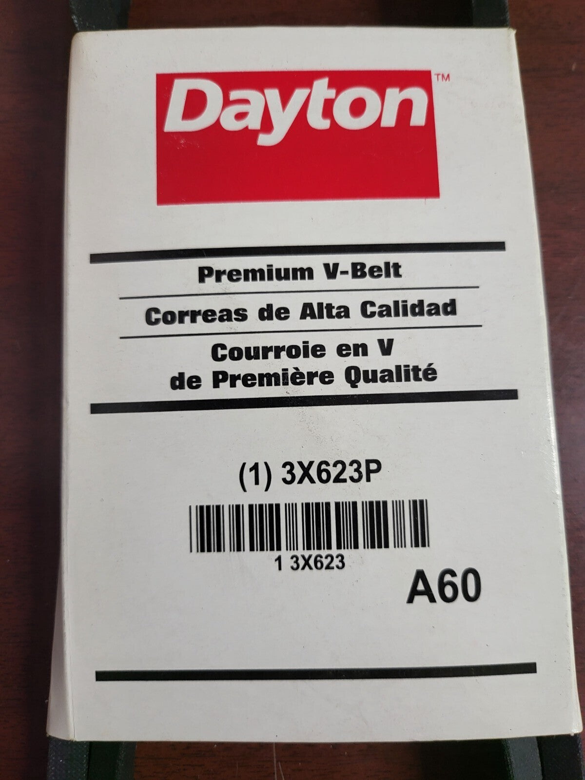 Premium V Belt -  Dayton 3X623P  3X623 A60  NWT