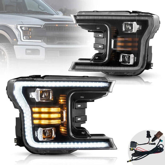 "YAA-F150-2024A   LED Headligths 2018-2020 Ford F150 13th Gen  NIOB VlLand