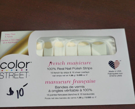 Color Street Nail Strips 16ct French Manicure City Of Love Ivory Solid			FTC060