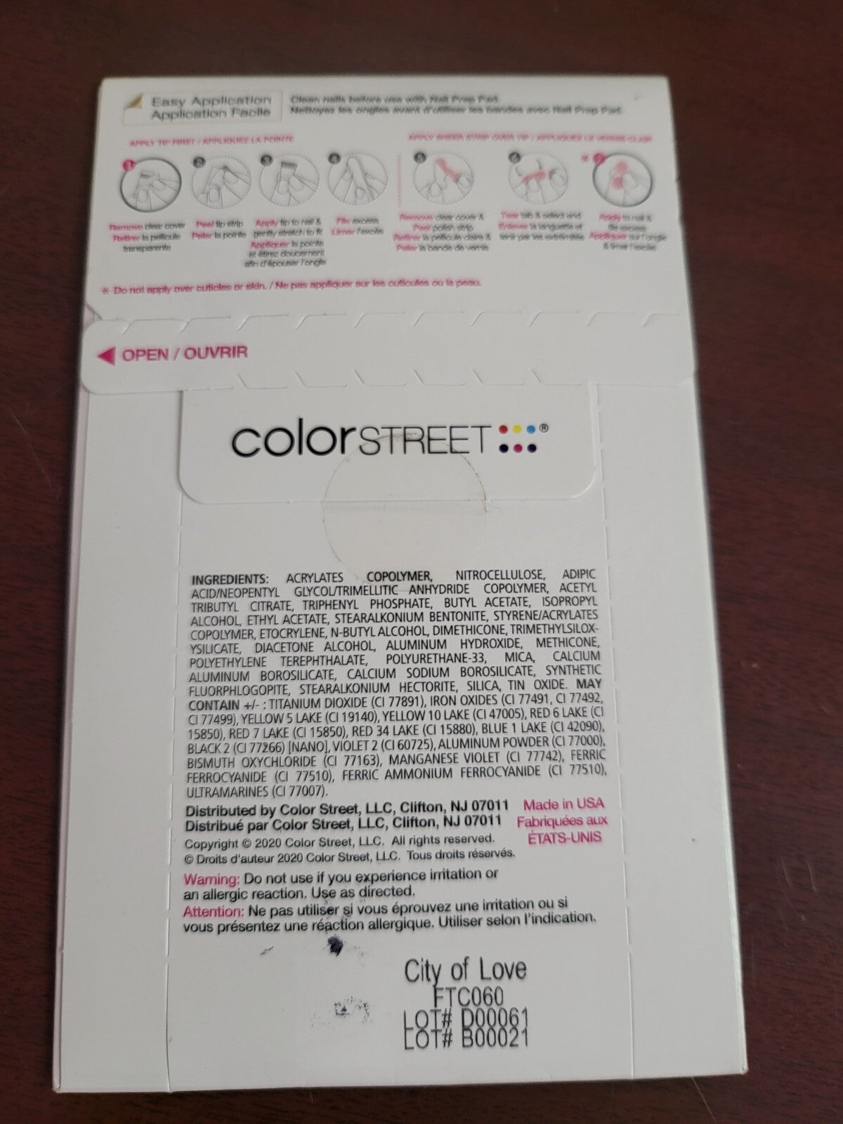 Color Street Nail Strips 16ct French Manicure City Of Love Ivory Solid			FTC060