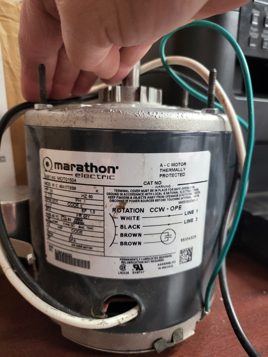 Marathon Electric AC Motor MOT01504  Thermally Protected WC 48A17T65M