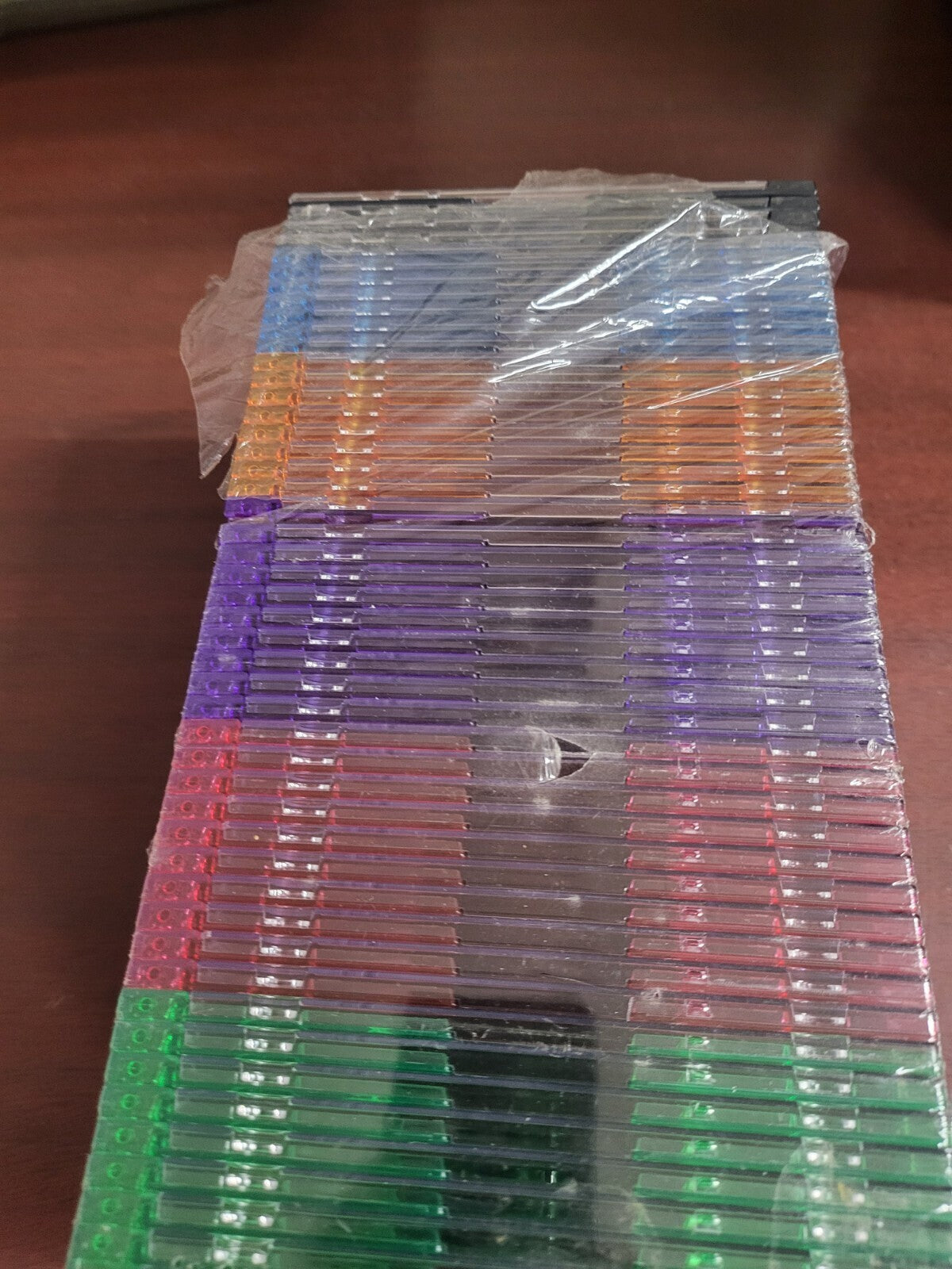 HP Slim Jewel Cases 5 Colors 50ct -1  NIOP CD DVD Case
