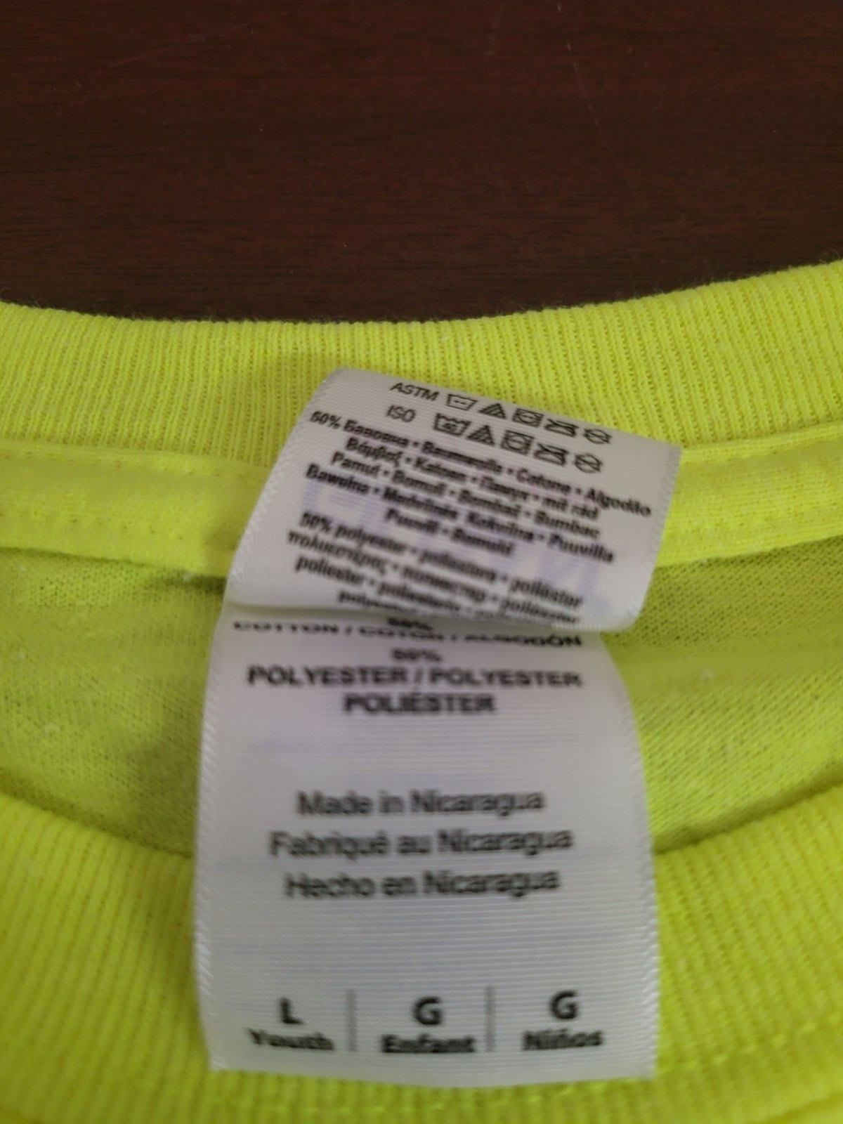Mens Racing  I GOT DIRTY at ELDORA SPEEDWAY  Large Hi-Vis Yellow Gildan sh 19"