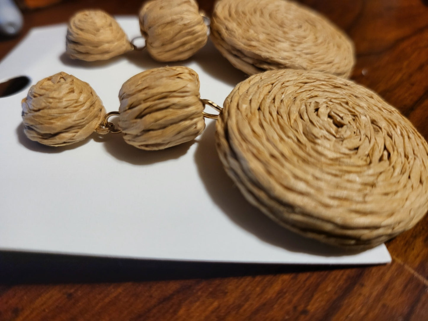 Pierced Earrings ~ " Pierced Earrings Natural Boho Style Jute Rope Earrings 3"