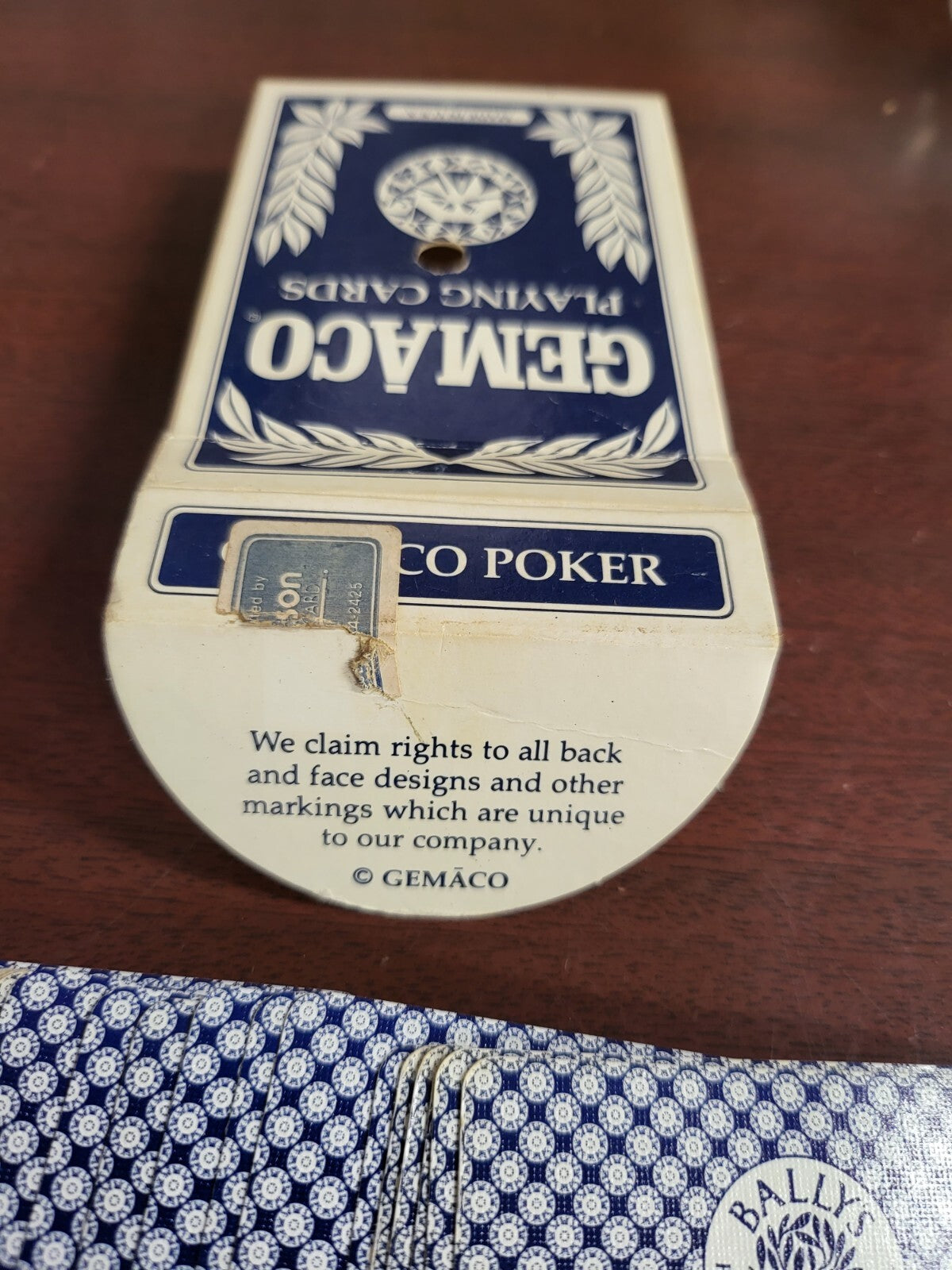 Playing Cards  Gemaco - BALLY"S Complete Casino Deck Cards  - Retired