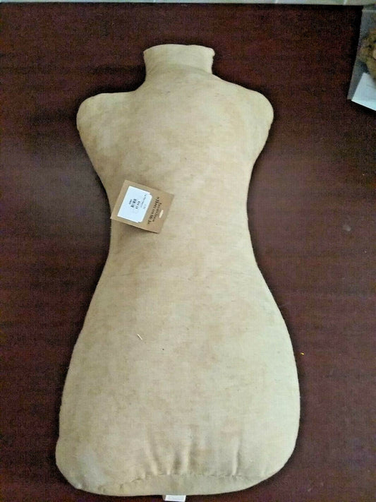 Mannequin Body Form Doll Torso  20"H Plain Fabric Covered Foam Filled NWT