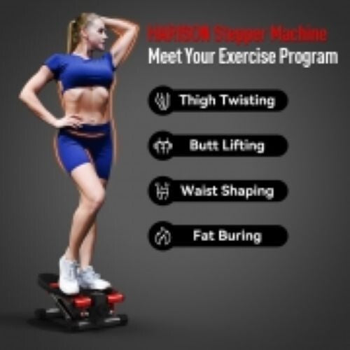 Harison Fitness Mini Multifunction Stepper Exercise Machine HR-349 Black  330lbs