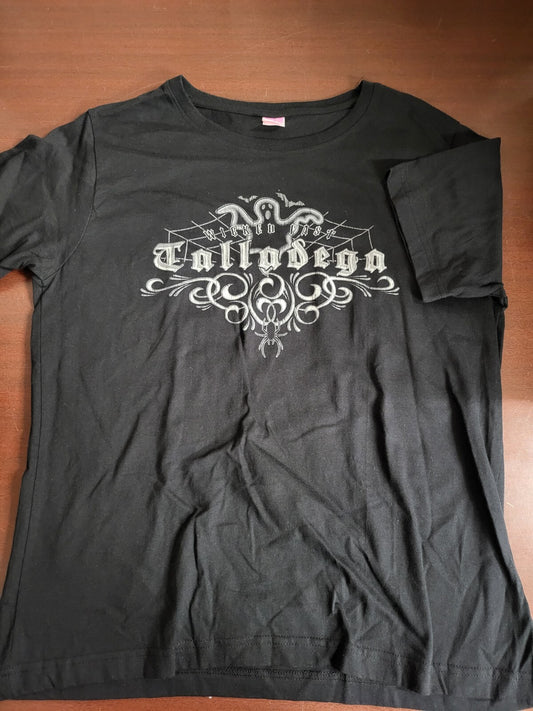 Ladies Racing T-Shirt WICKED FAST TALLADEGA Black XLARGE Ch 23"  L 25" LAT